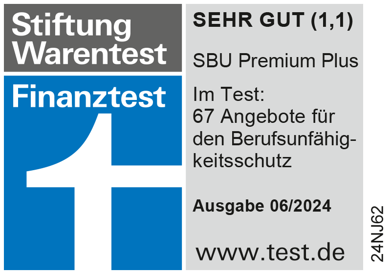 Stiftung Warentest: Finanztest SBU Premium Plus Note Sehr gut (1,1)