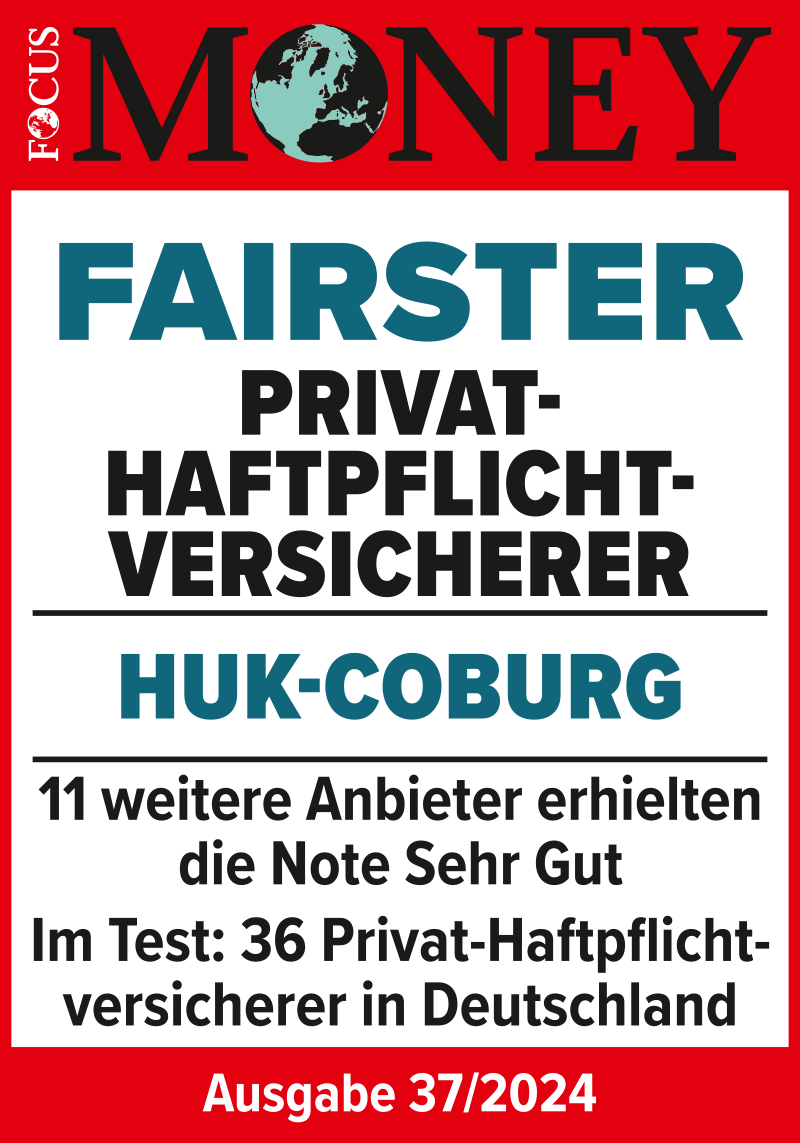 Focus Money – Fairster Privathaftpflichtversicherer– Note Sehr gut – Ausgabe 37/2024