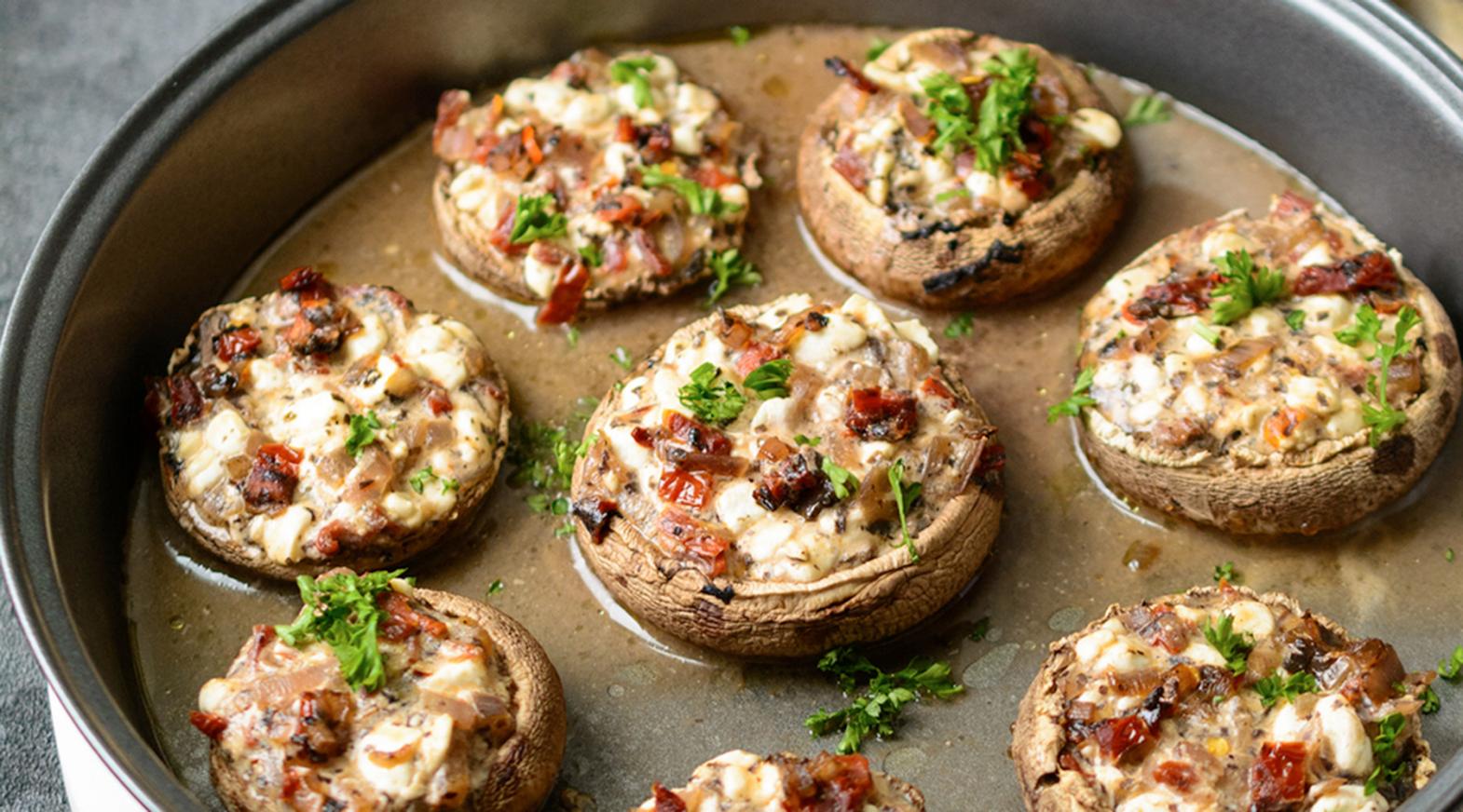 Gefüllte Champignons mit Couscous